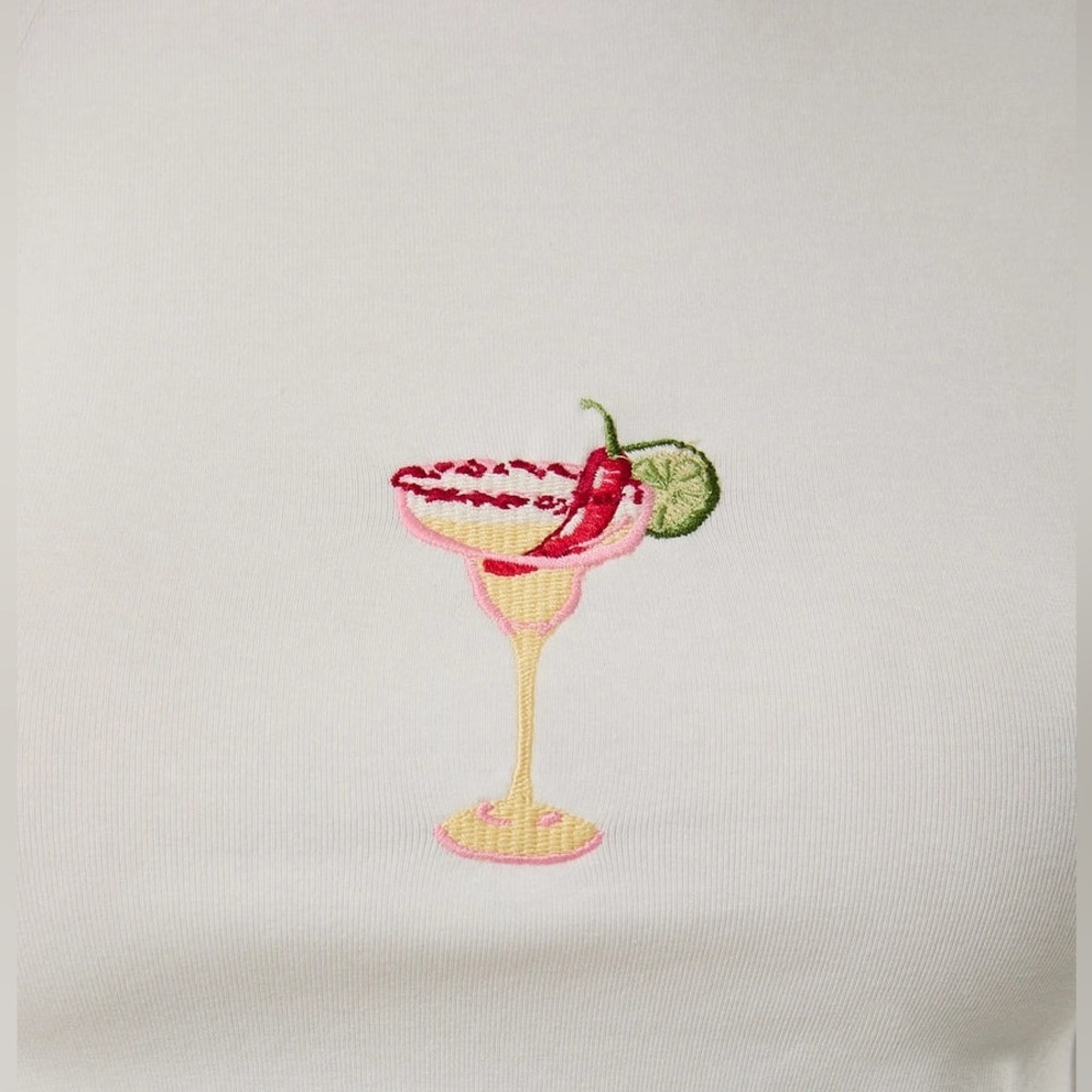 Spicy Margarita Cocktail Embroidered Baby Tee - Sunday Edition - Picture 2 of 6